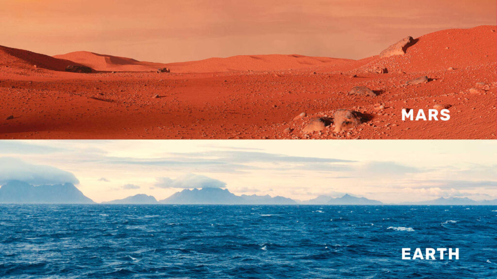 Mars, Earth